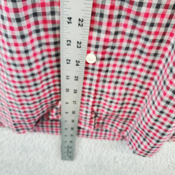 Jack Maverick Men's Button Up Long Sleeve Check Red Gray Large New Without Tag - Picture 4 of 8